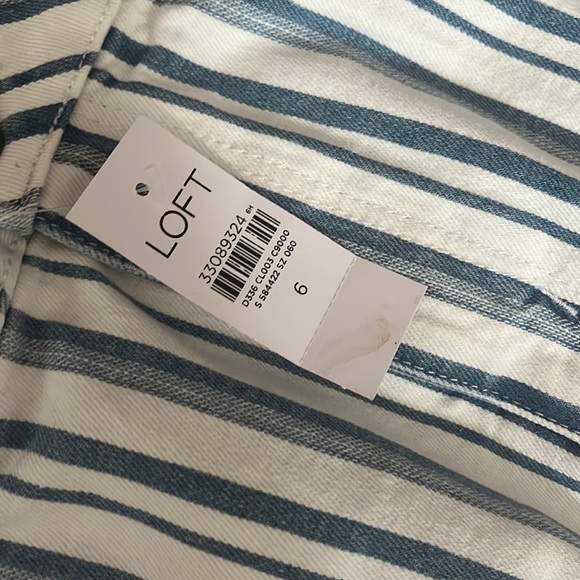 LOFT NWT Striped Jean Skirt 🌵6 - Picture 4 of 6